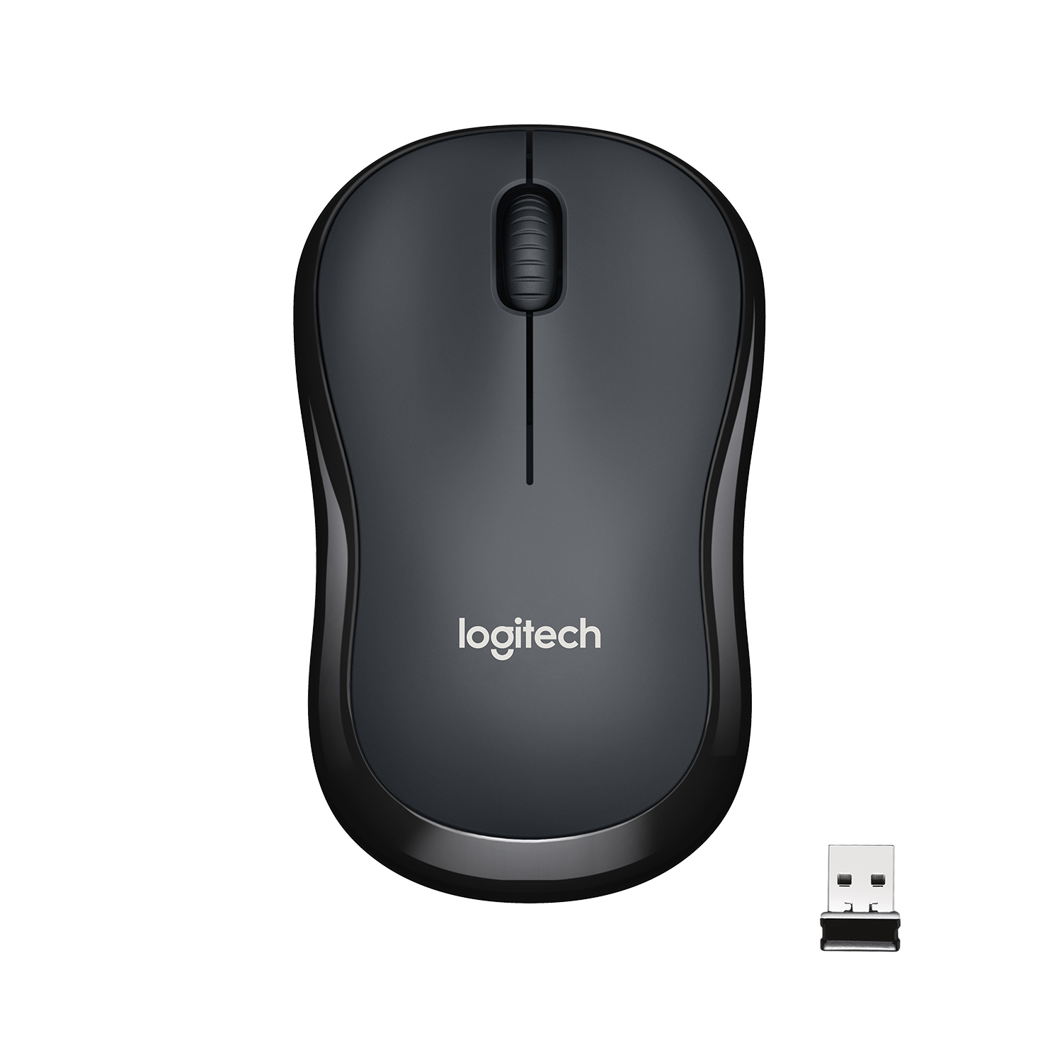 Logitech M220 Silent Wireless PC Mouse - Mus - Optisk - 3 knapper - Svart