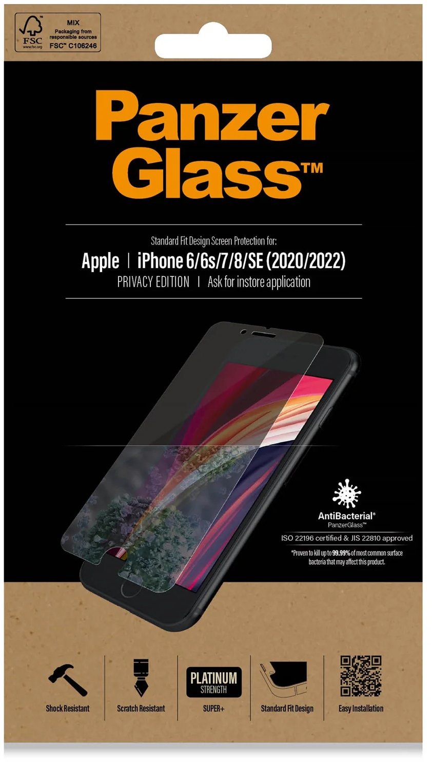 Panzerglass Privacy Iphone 7/8/se (2020)/se (2022)