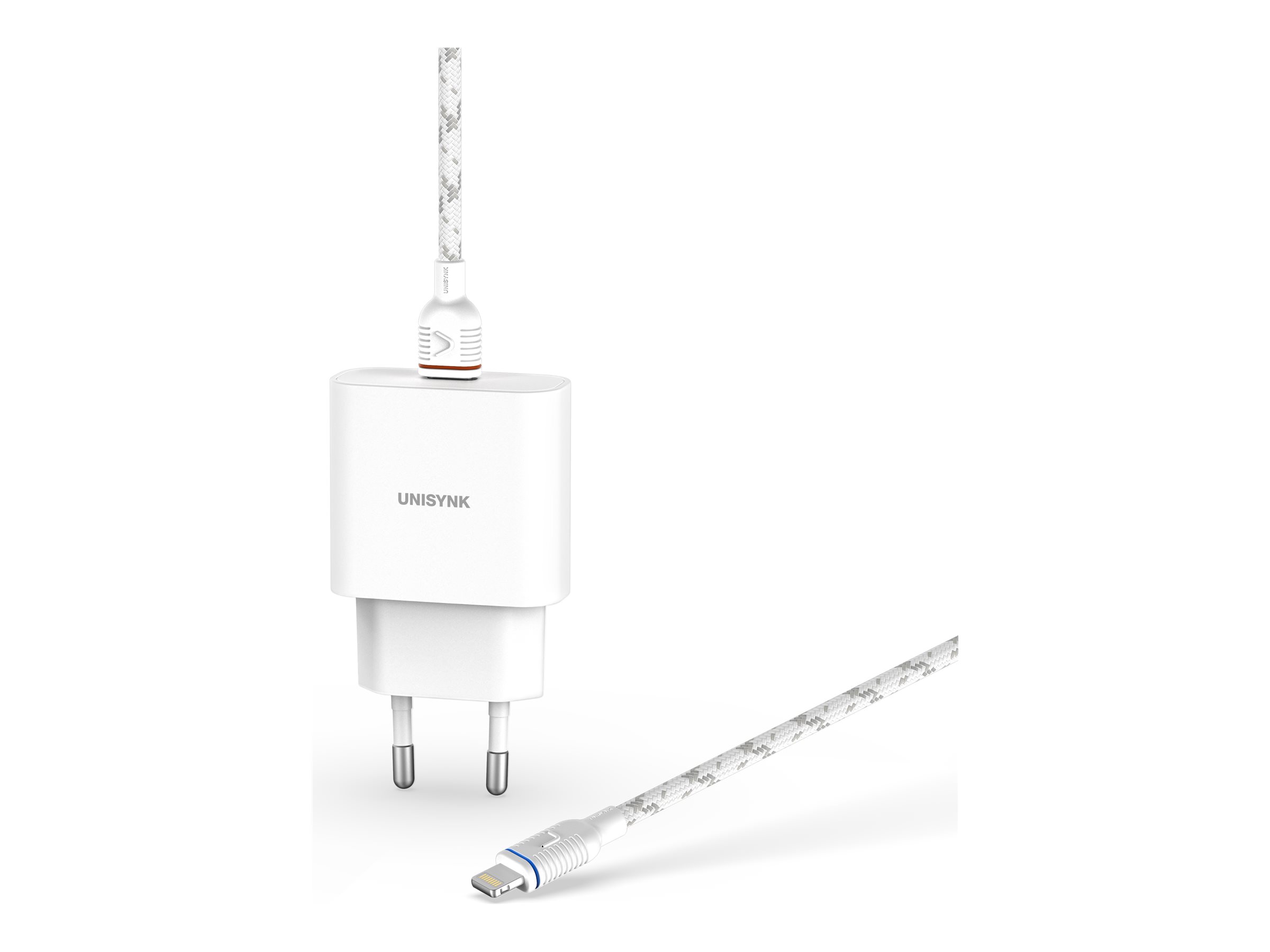 Unisynk 20W slank lader + USB-C til Lightning-kabel