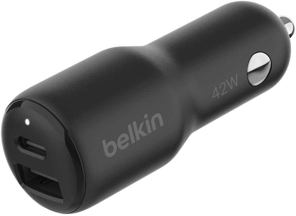 Belkin Boostcharge Dual Car Charger 42w Sort