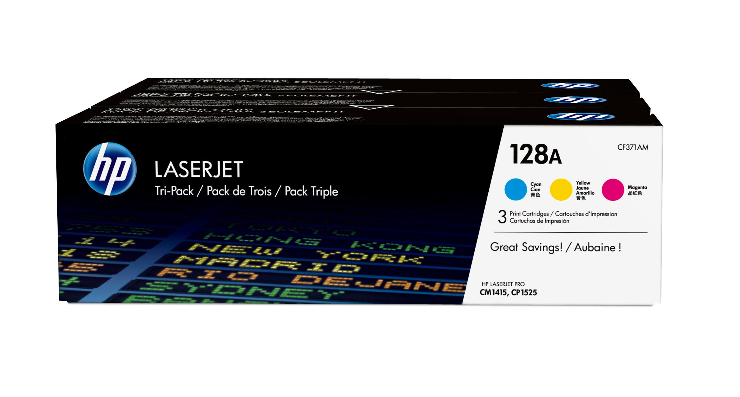 HP Toner 128A Tre Farger