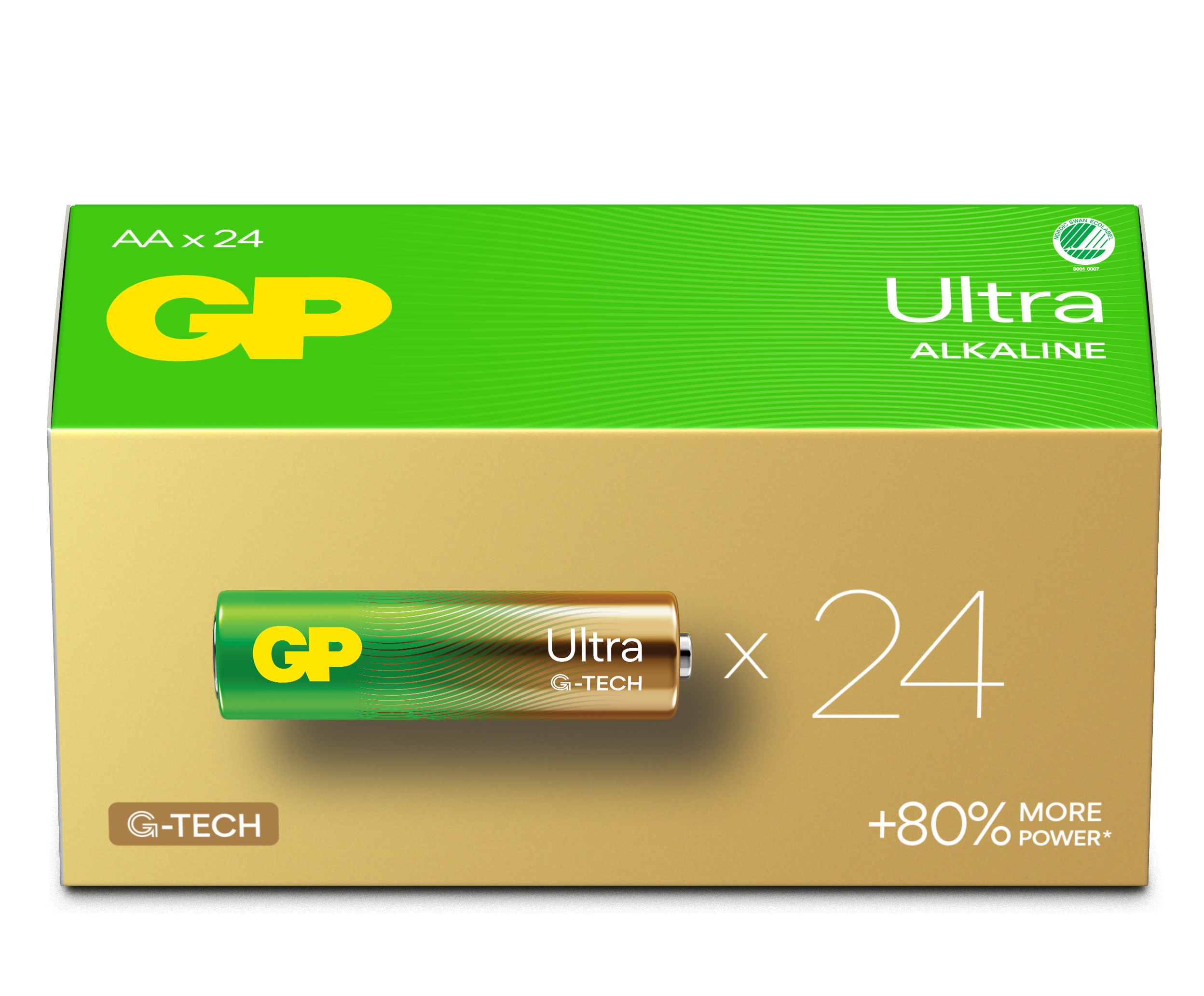 GP BATTERIES GP Ultra Alkaline AA-batteri, LR6/15AU 24-pakk 151445 Tilsvarer: N/A