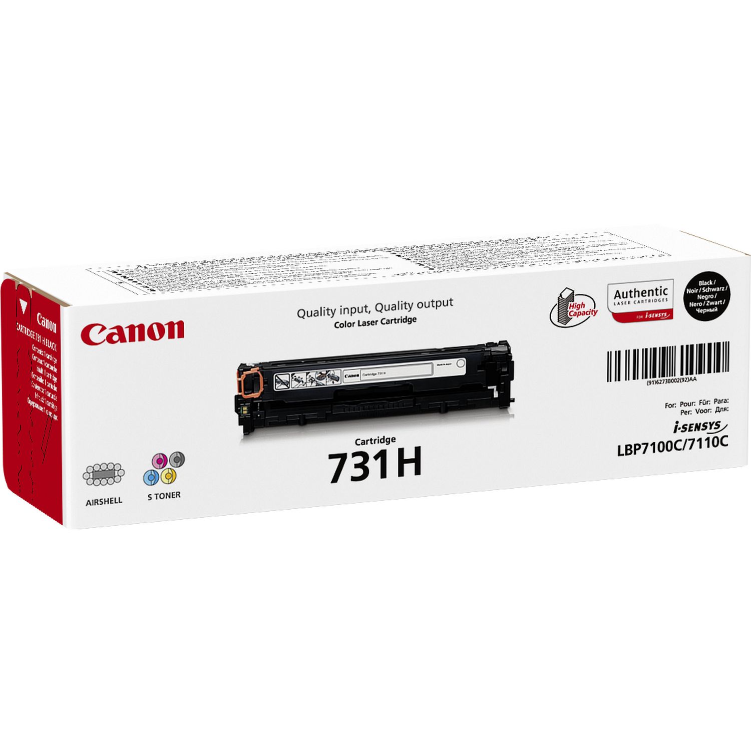 Canon Toner Svart 731h 2,4k - Lpb-7100cn