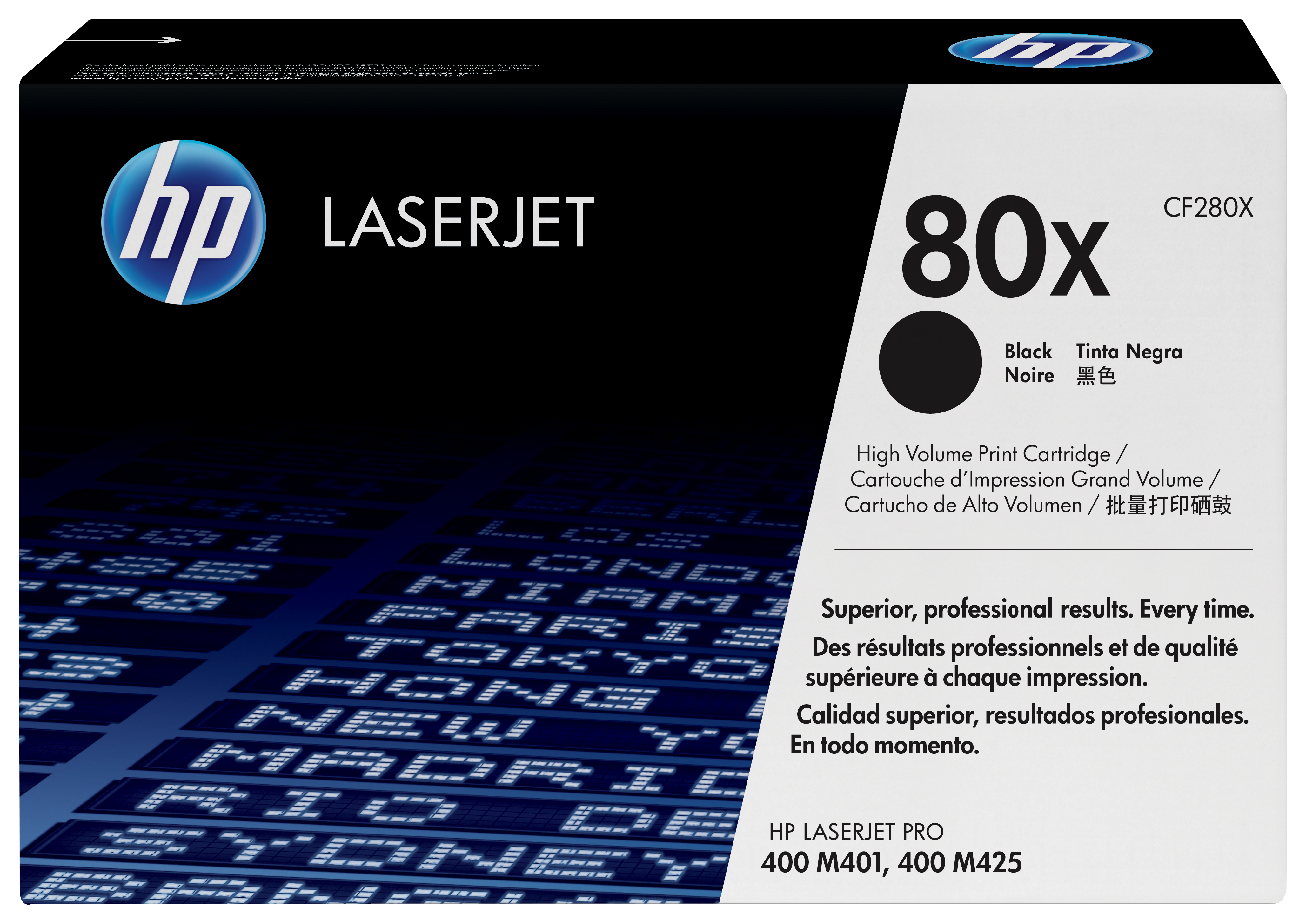 HP Toner 80X Sort