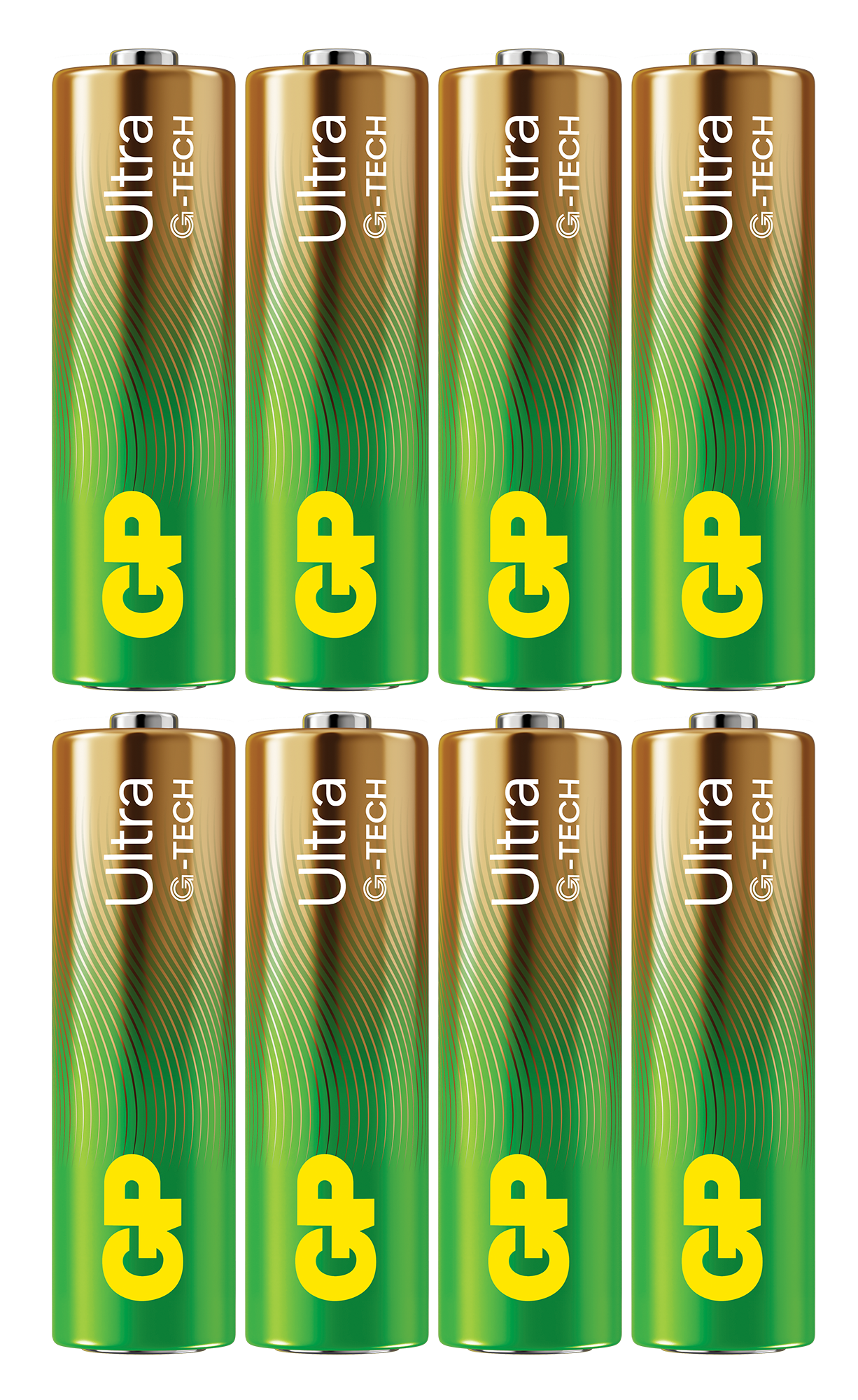 GP - Ultra Alkaline Battery, Size AA, 15AU/LR6, 1.5V, 8-pack