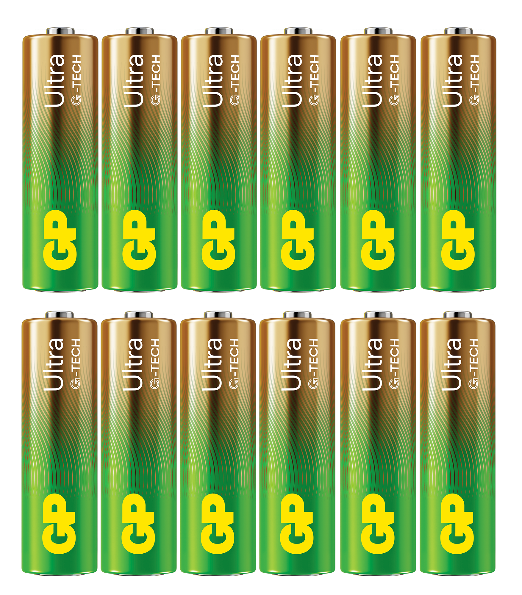 GP - Ultra Alkaline Battery, Size AA, 15AU/LR6, 1.5V, 12-pack
