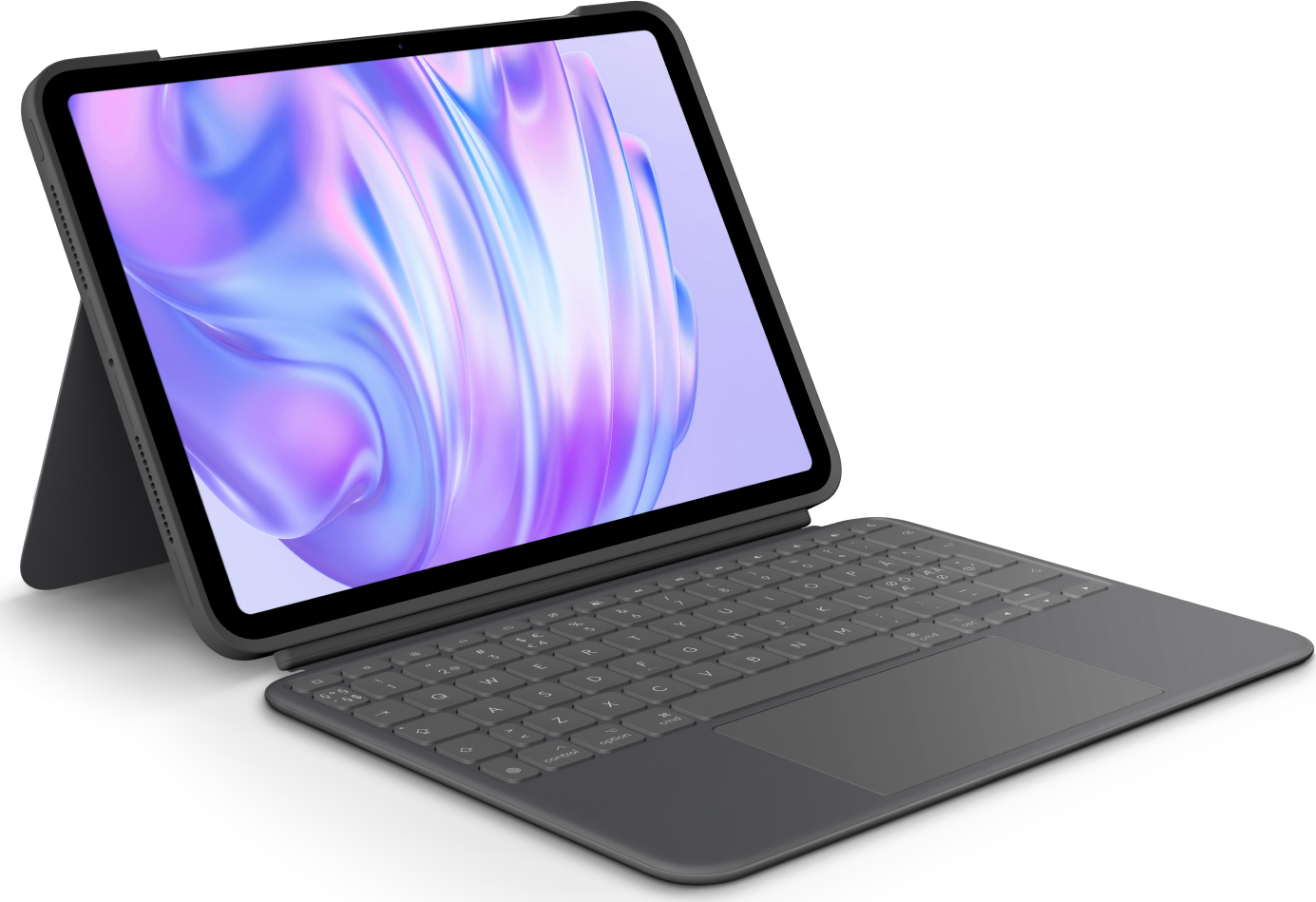 Logitech Combo Touch - Tastatur og folioveske - med styrepute - bakbelysning - Apple Smart connector - QWERTY - Nordisk (dansk/finsk/norsk/svensk) - grafitt - for Apple 11-inch iPad Pro M4 Wi-Fi, M4 Wi-Fi + Cellular