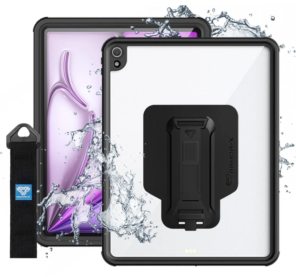 Armor-x Waterproof, Shock & Dust Proof Case With Handstrap & Kickstand Ipad Air 13" (2024), Ipad Air 13" (2025) Sort