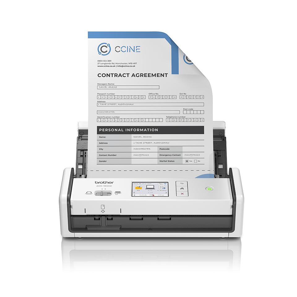 Brother ADS-1800W - document scanner - portable - Wi-Fi(n) USB 2.0 (Host) USB-C 3.2 Gen 1