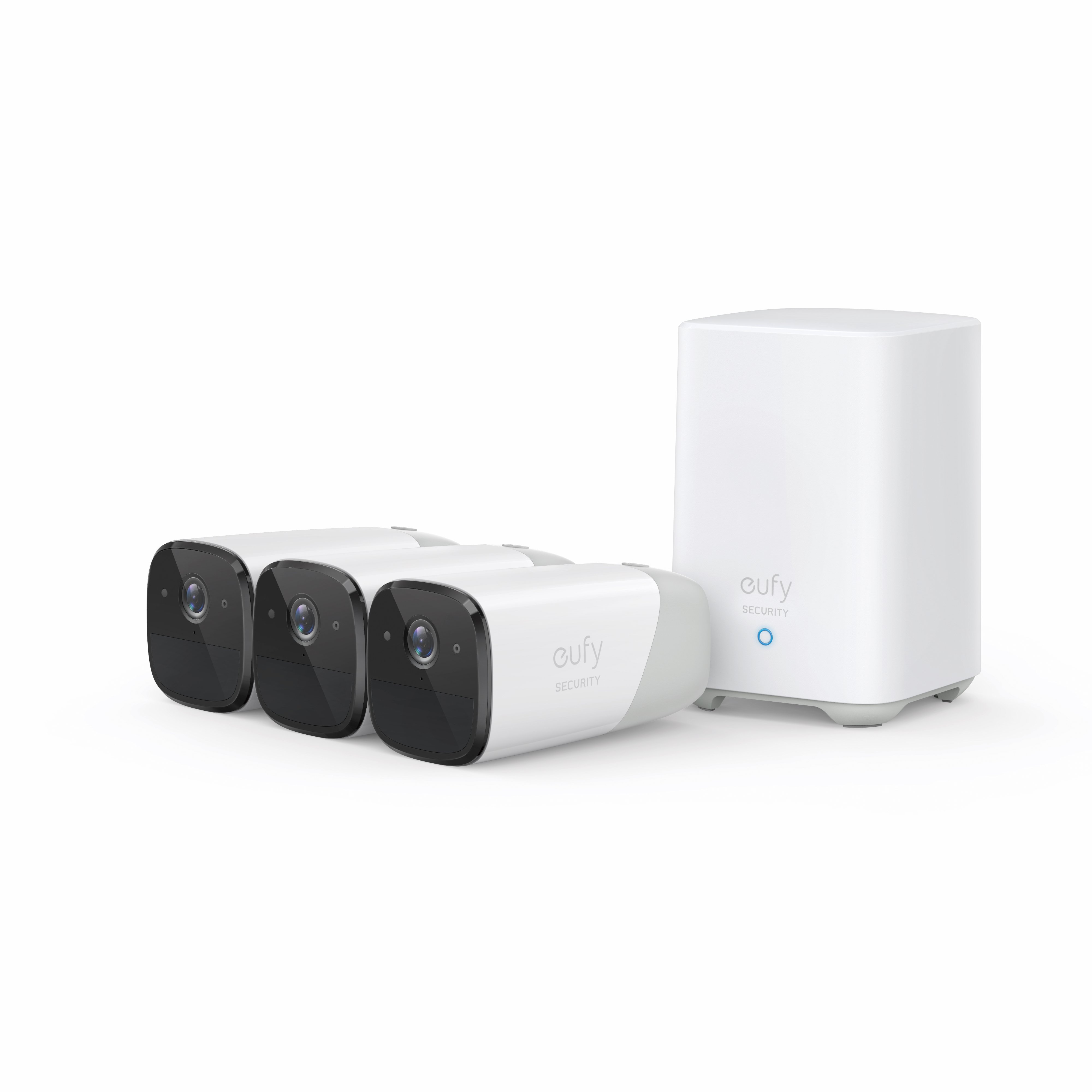 Eufy eufyCam 2 Pro - Nettverksovervåkingskamera - utendørs, innendørs - værbestandig - farge (Dag og natt) - lyd - trådløs - Wi-Fi - med Eufy HomeBas