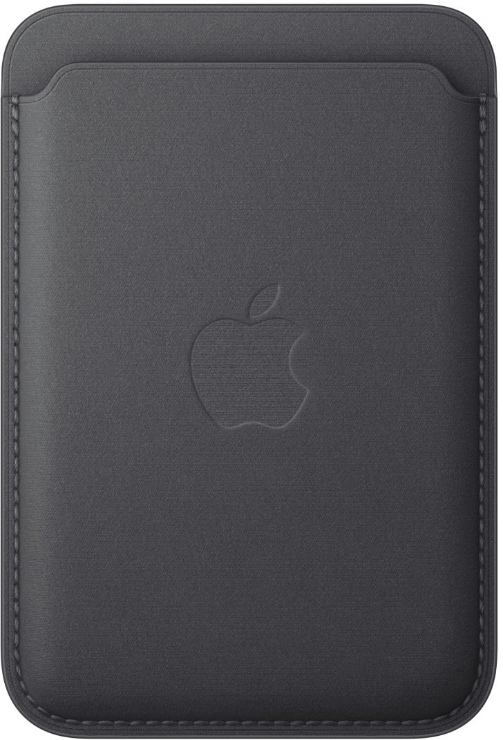Apple - Lomme for mobiltelefon / kredittkort - MagSafe-samsvar - mikrotvill, FineWoven - svart