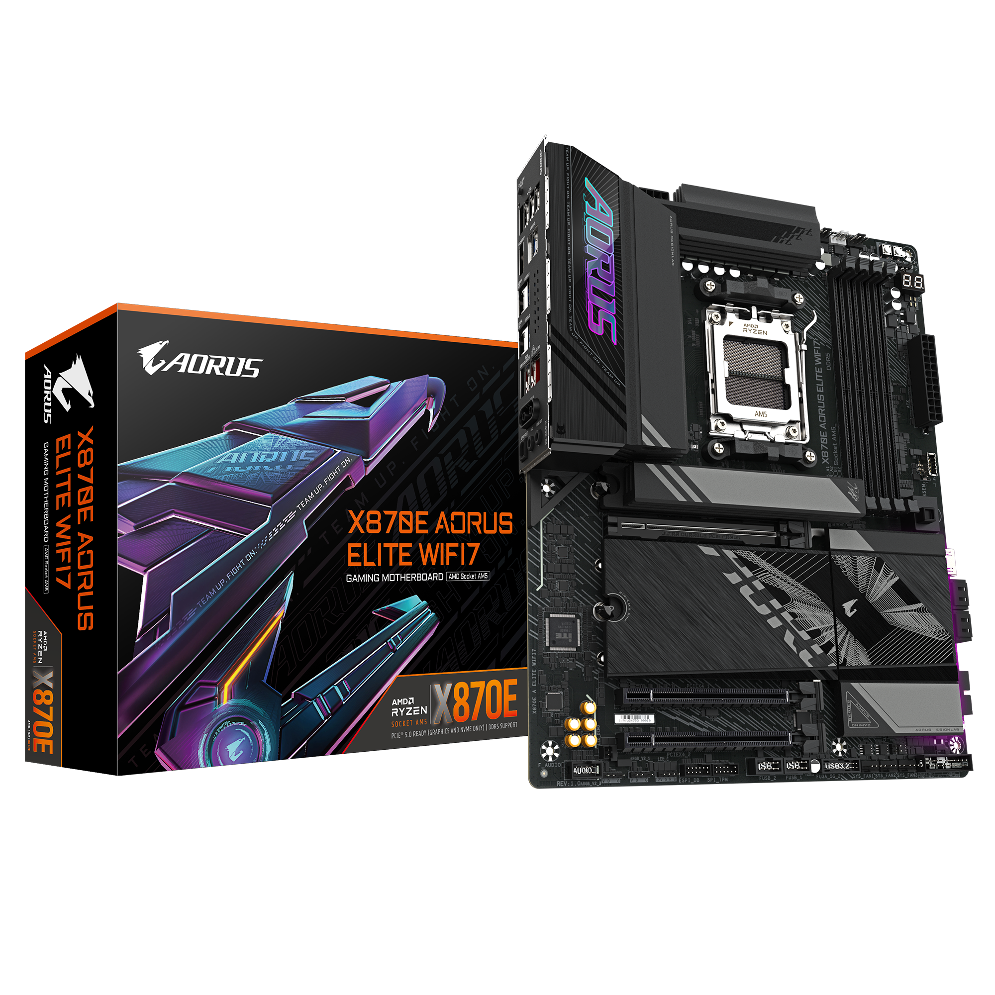 Gigabyte X870e Aorus Elite Wifi 7 Socket Am5 Atx Hovedkort