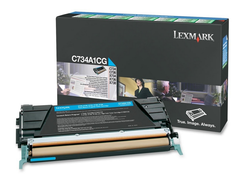 Lexmark Tonerkassett cyan 6.000 sider return C734A1CG Tilsvarer: N/A