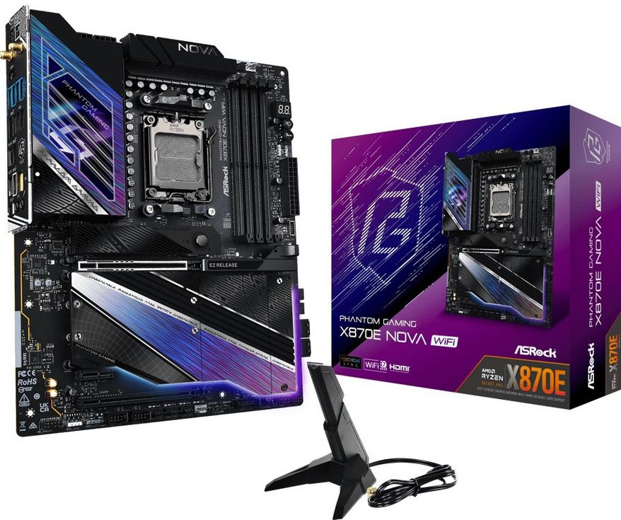 ASRock X870E Phantom Gaming Nova WiFi Hovedkort