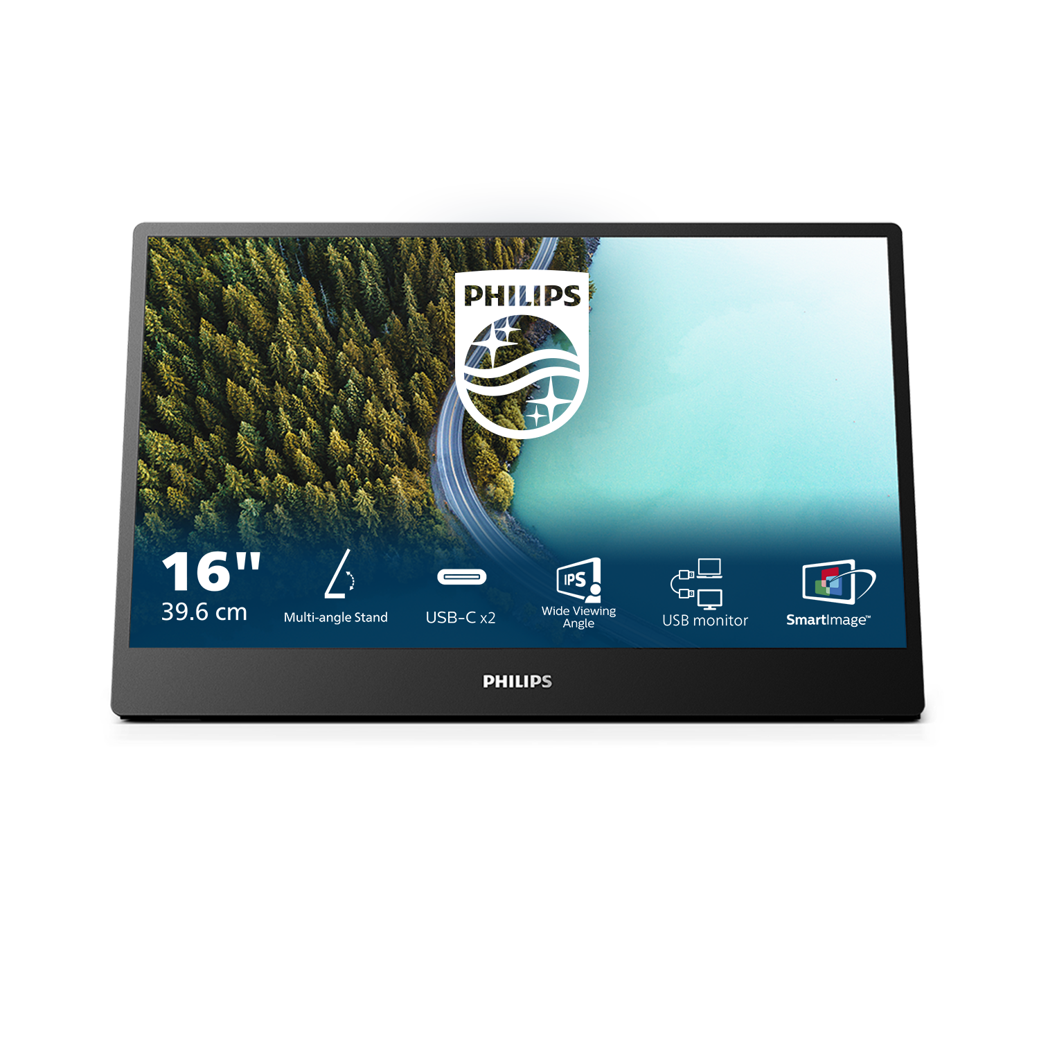 16" Philips 16B1P3302D - 3000 Series - LED monitor - Full HD (1080p) - 16"