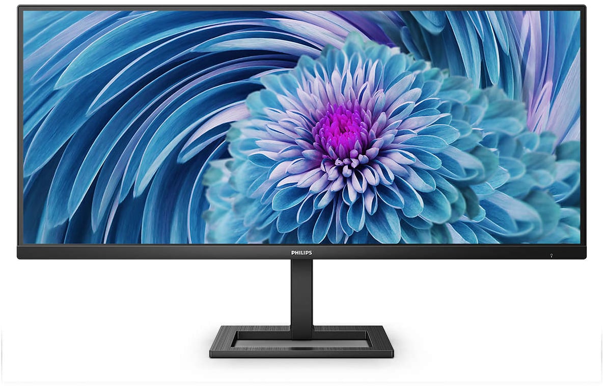 Philips E-line 346E2LAE - LED-skjerm - 34 - 3440 x 1440 WQHD @ 100 Hz - VA - 300 cd/m² - 4000:1 - 1 ms - HDMI, DisplayPort, USB-C - høyttalere - teksturert svart