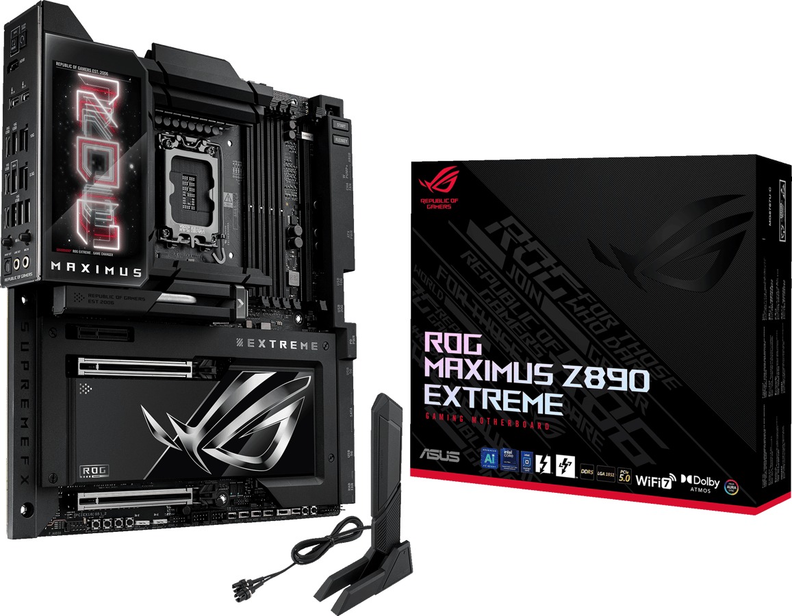 ASUS ROG MAXIMUS Z890 EXTREME Hovedkort - Intel Z890 - Intel LGA1851 socket - DDR5 RAM - Extended ATX