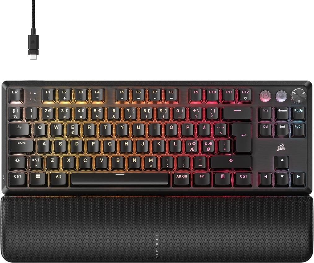 Corsair - K70 PRO TKL-MGX v2-BLK Gaming Keyboard Nordic