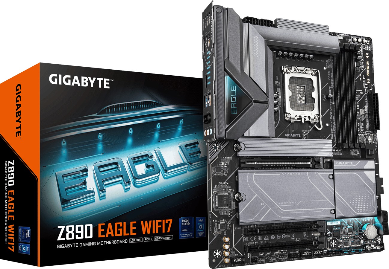 GIGABYTE Z890 EAGLE WIFI7 Hovedkort - Intel Z890 - Intel LGA1851 socket - DDR5 RAM - ATX