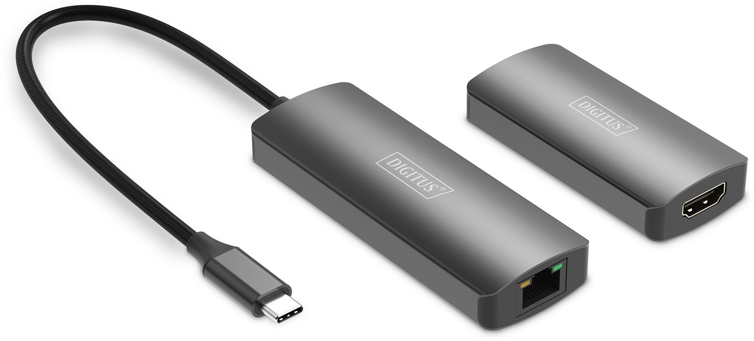 DIGITUS - transmitter and receiver - video/audio/USB extender - HDMI USB-C