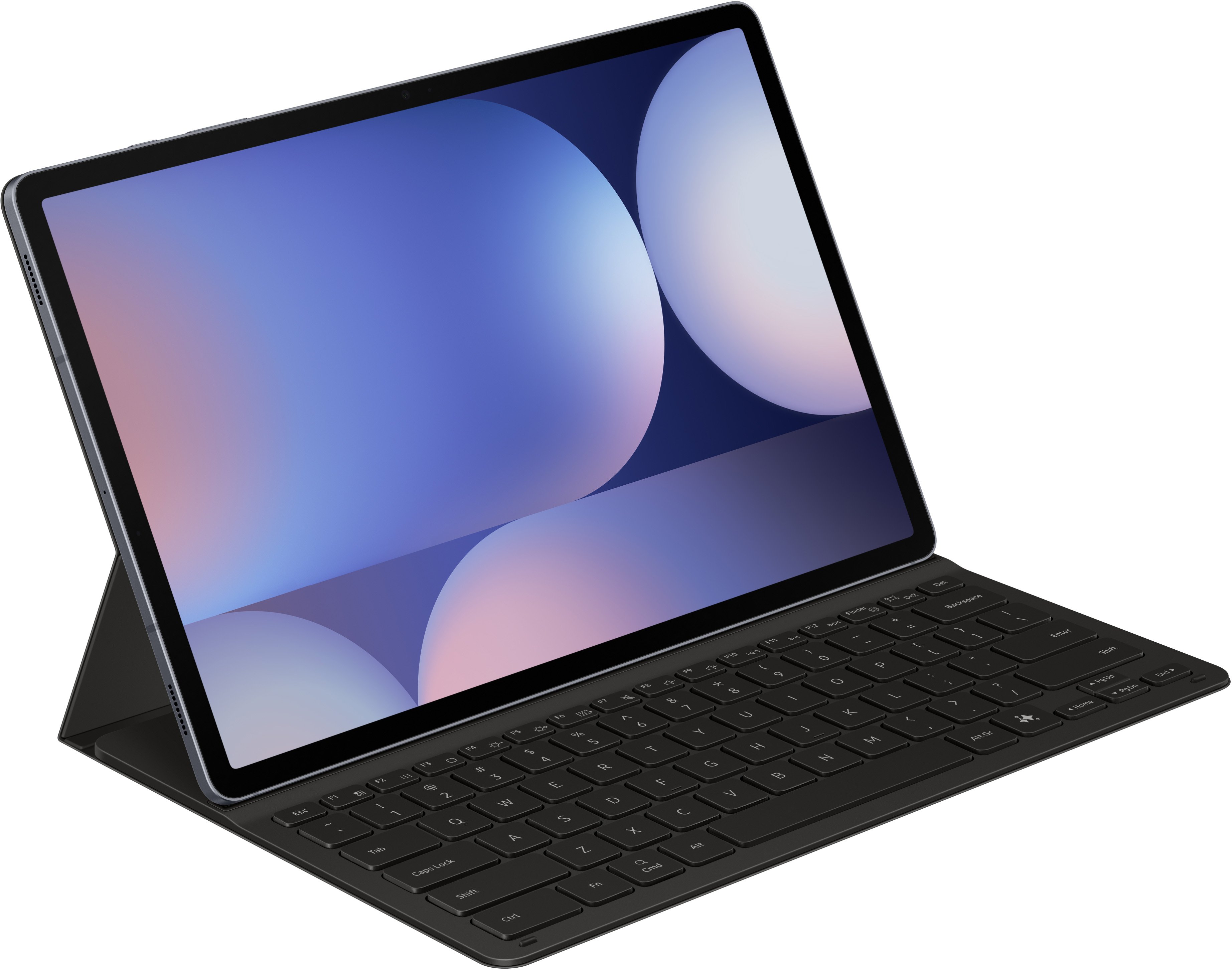 Samsung EF-DX820 - Tastatur og folioveske (bokomslag) - slank, AI-tast - trådløs - POGO pin, Bluetooth - svart tastatur, svart boks - for Galaxy Tab