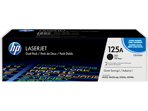 Hp Toner Svart 125a - Cb540ad 2-pack