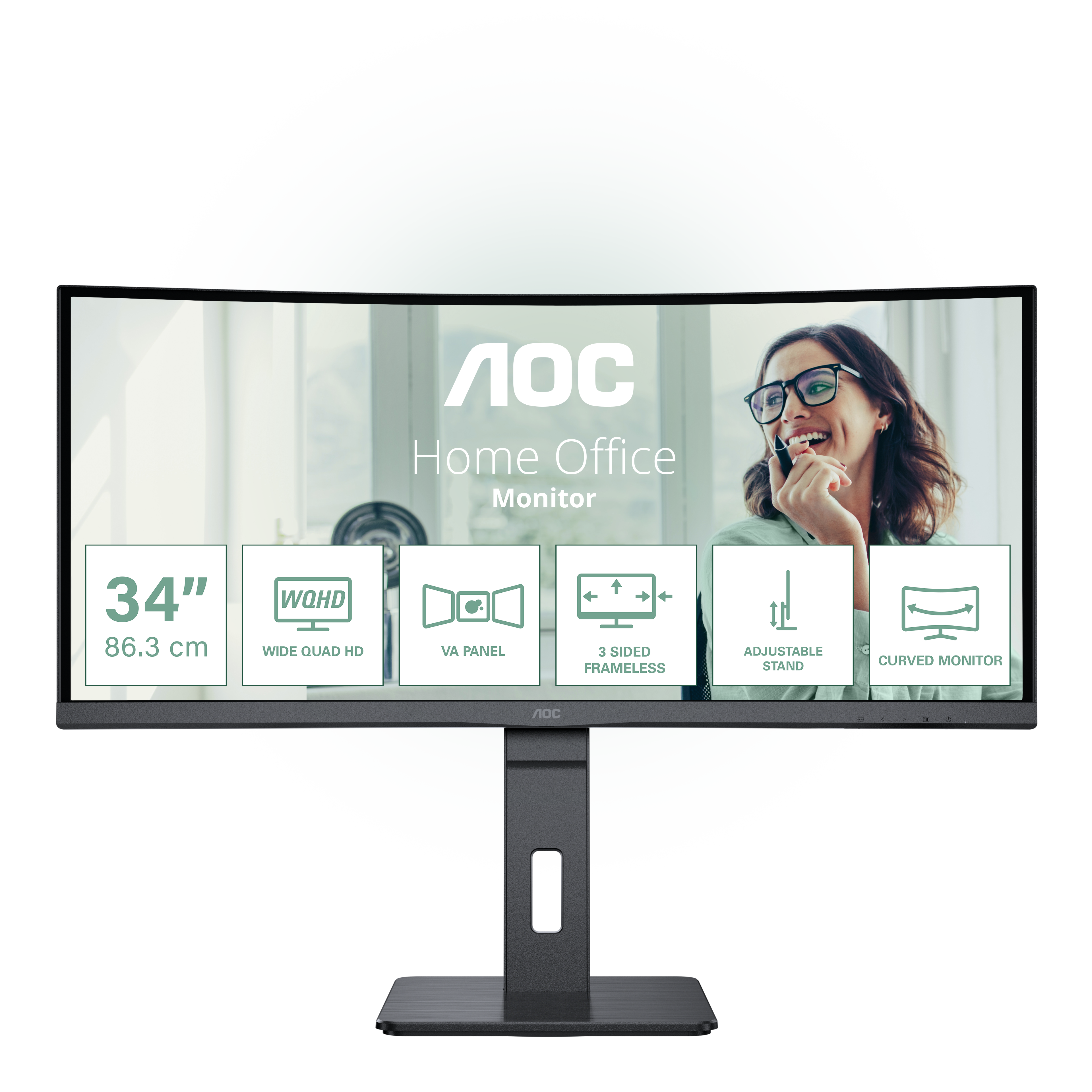 AOC 34" curved skjerm CU34P3CV