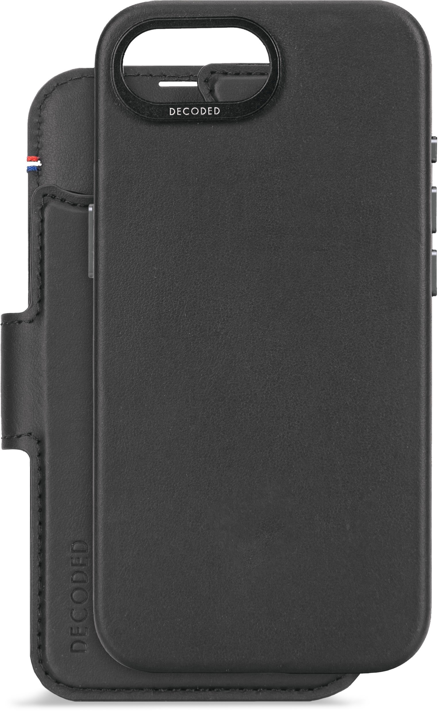 Decoded avtakbar lommebok (iPhone 16e) - Svart