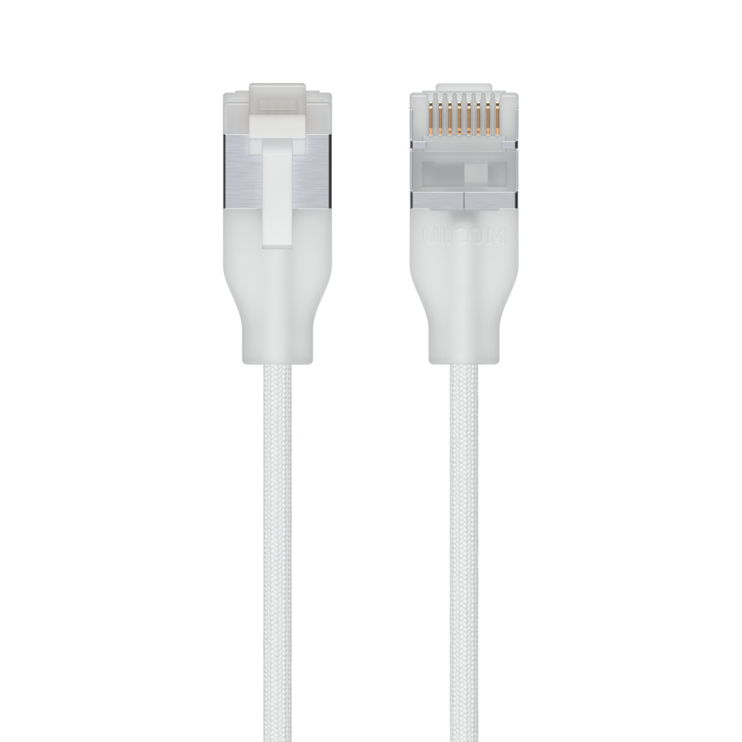 Ubiquiti Ultra-thin Braided Shielded Rj-45 Cat6a 1m Hvit, Translucent