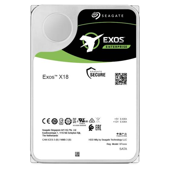 Seagate Exos X18 14tb 512e/4kn 3.5" 7200r/min Sata 6.0 Gbit/s Harddisk
