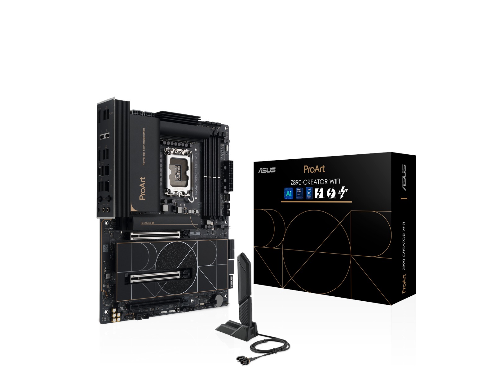 ASUS PROART Z890-CREATOR WIFI Hovedkort - Intel Z890 - Intel LGA1851 socket - DDR5 RAM - ATX