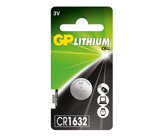 GP - Lithium Cell Battery CR1632, 3V, 1-pack