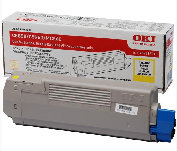 OKI Tonerkassett gul 6.000 sider 43865721
