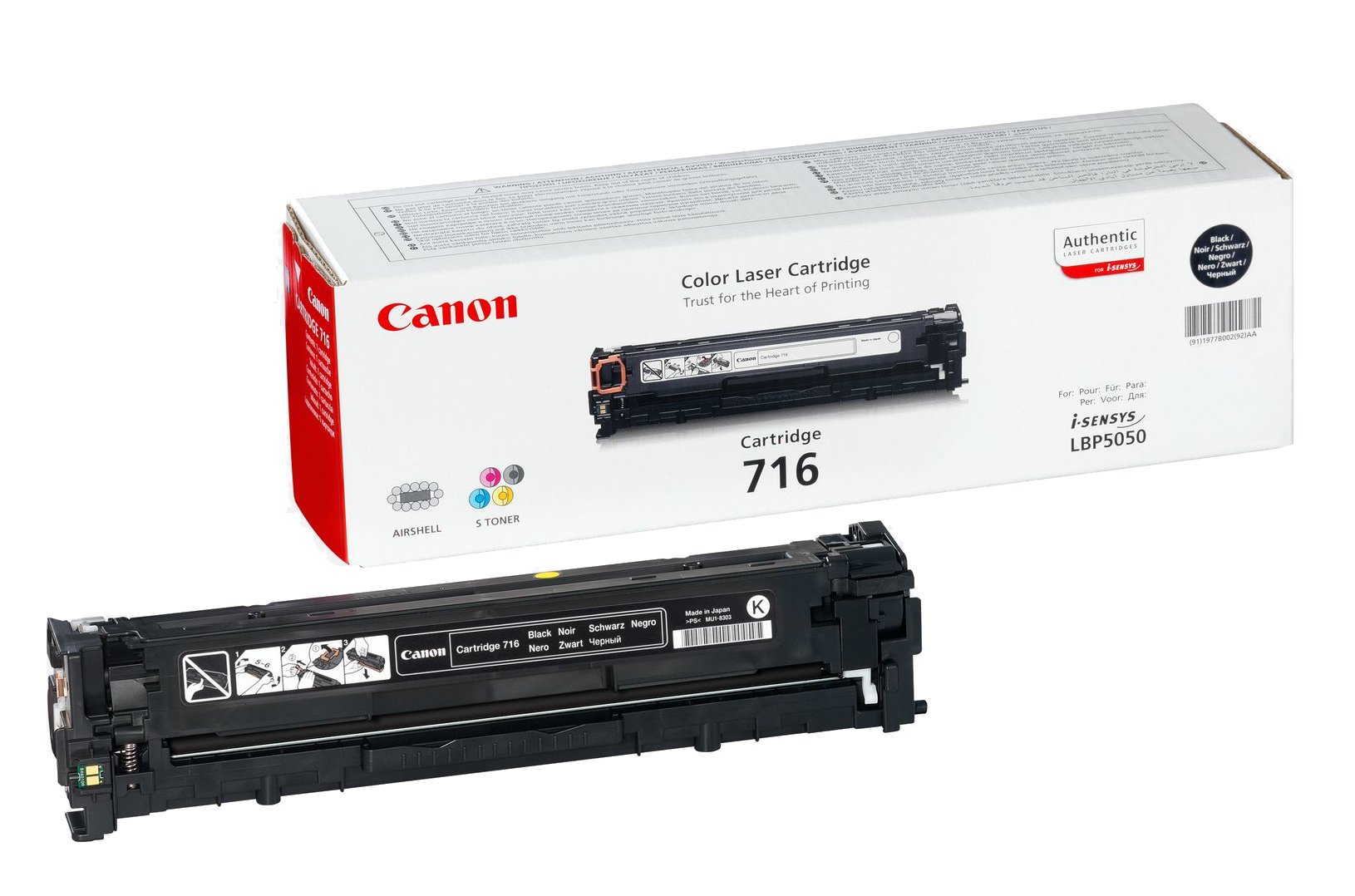 Canon Canon 716BK Tonerkassett Svart 1980B002 Tilsvarer: N/A