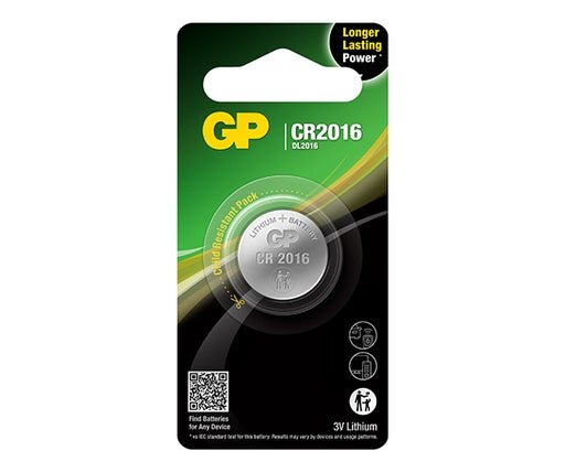 GP BATTERIES GP CR 2016-C1 GP-CR2016 Tilsvarer: N/A
