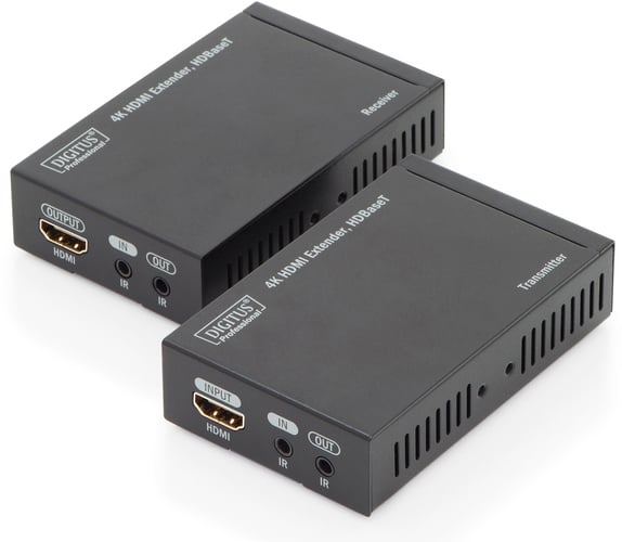 DIGITUS Professional 4K HDMI Extender Set - Video/lyd/infrarød-utvider - HDBaseT - opp til 70 m