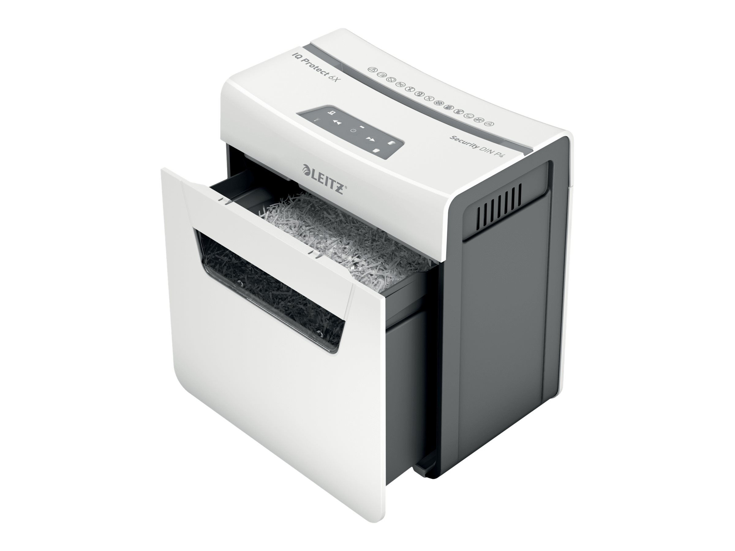 Leitz IQ Protect Premium krysskutt makuleringsmaskin 6X P4, 6 ark