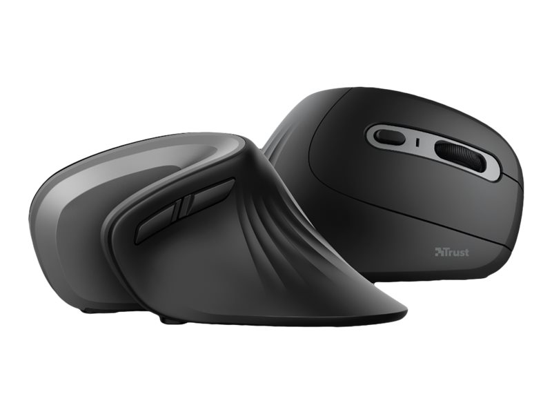 Trust Verro Ergonomic Wireless Mouse - Vertical mouse - Optisk - 6 - Svart