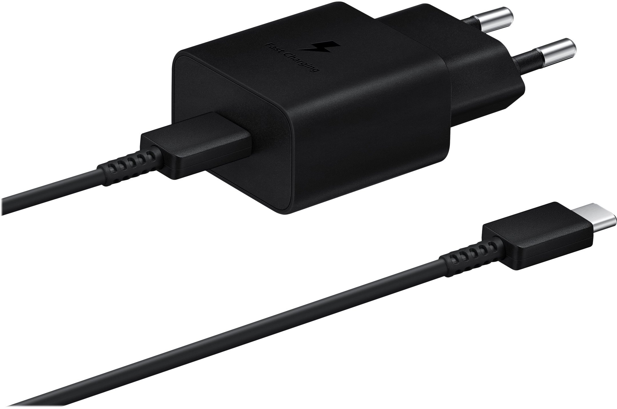 Samsung Wall Charger 15w + Usb-c Cable Sort 1m