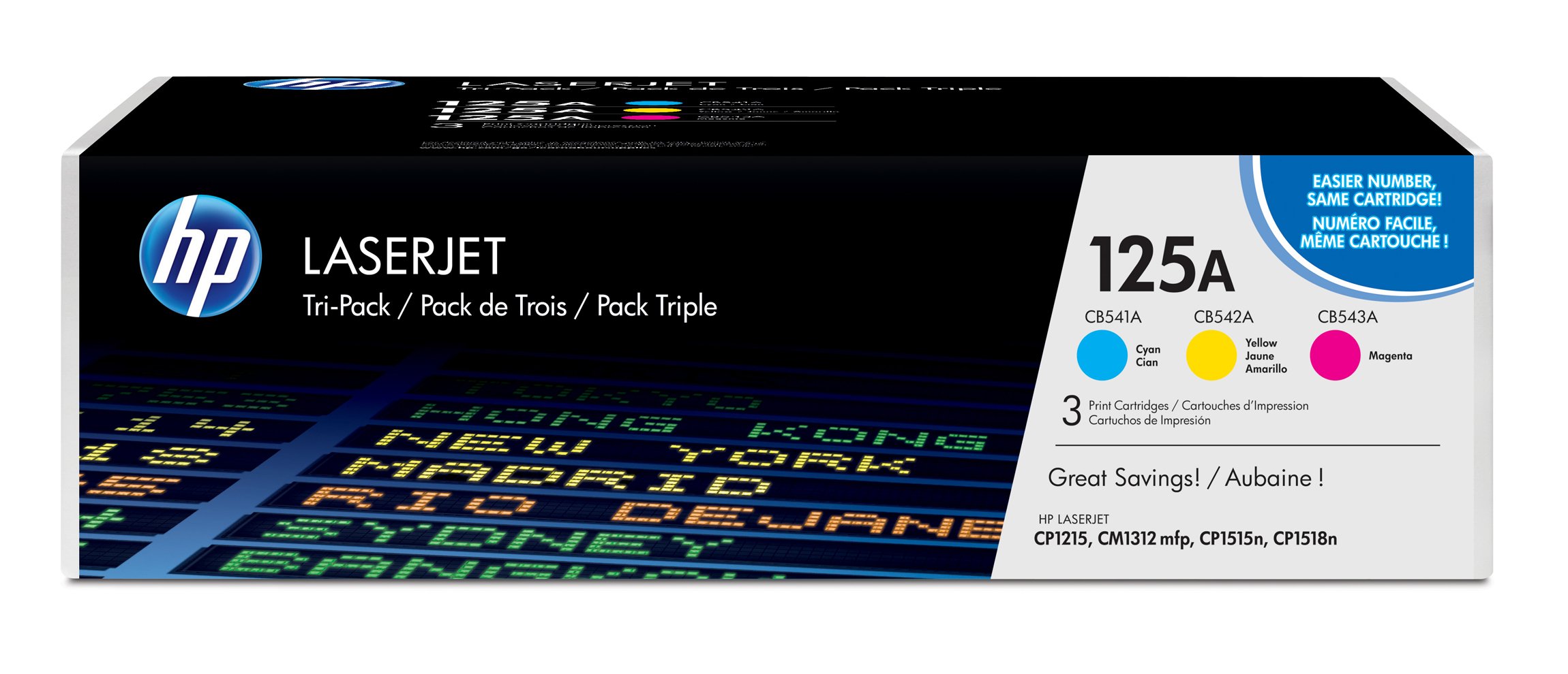 HP HP 125A Tonerkassett 3-pack C/M/Y CF373AM Tilsvarer: N/A