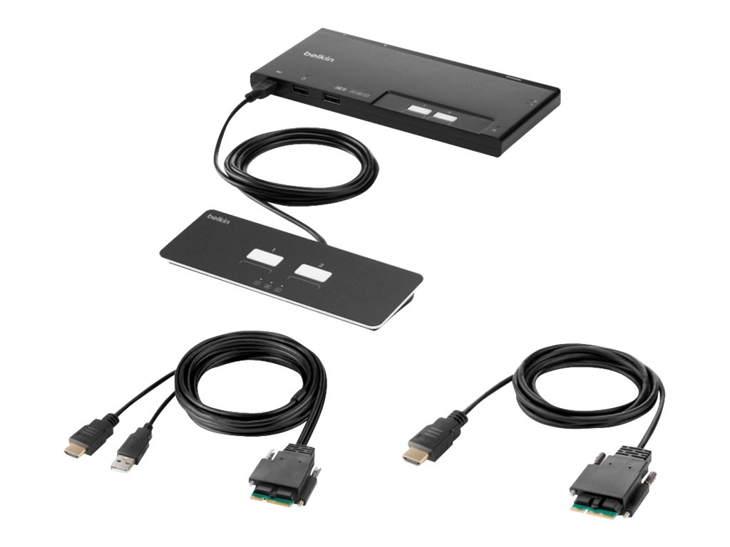 Belkin F1dn102mod-hh-4 Kvm-bryter Sort