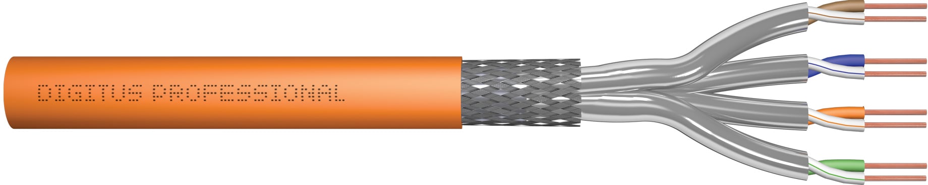Digitus Bulk Cable Nei Cat7 250m Oransje