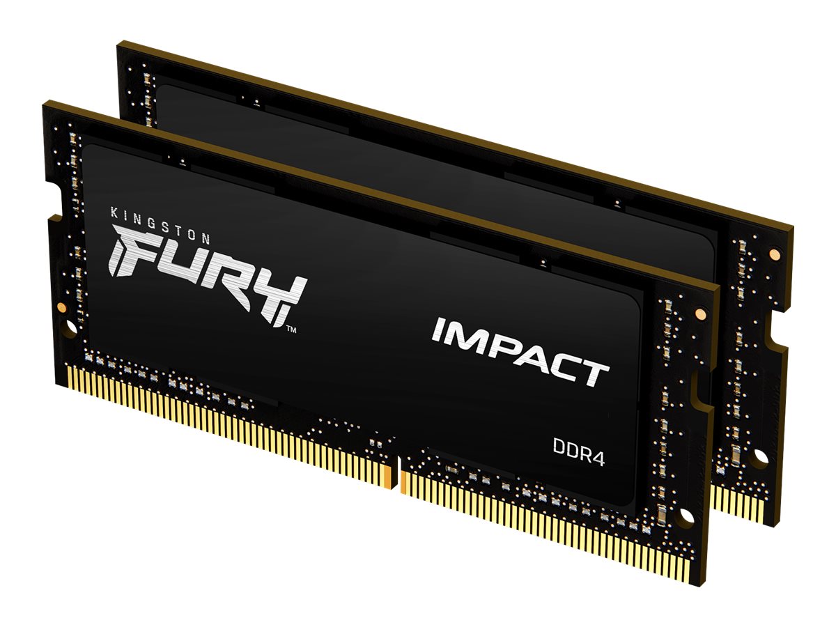 Kingston Technology Fury Impact Minnemodul 64 Gb 2 X 32 Gb Ddr4 1600 Mhz 64gb 1600, 3200mhz Ddr4 260-pin So-dimm