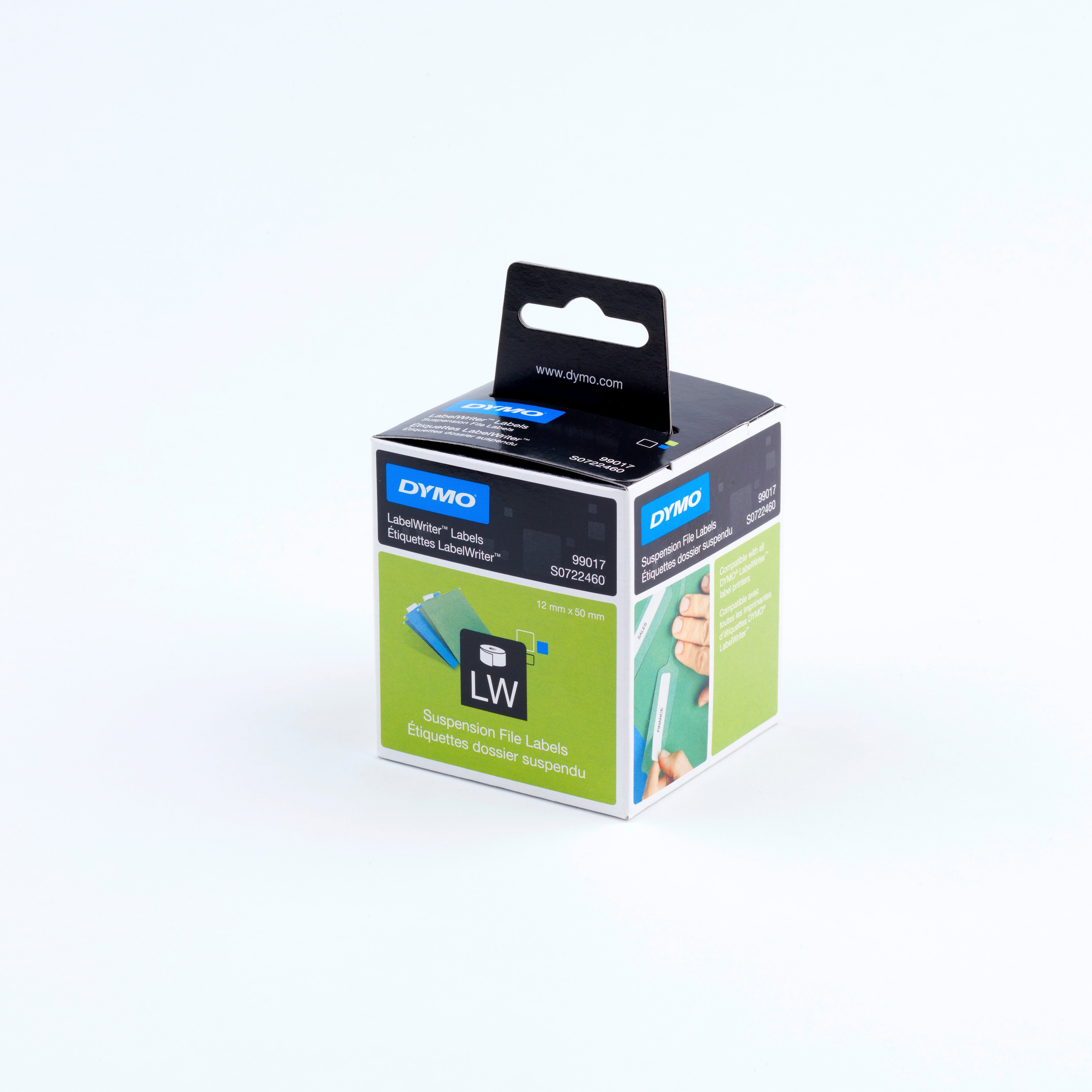 Dymo Label Suspens File 12x50 perm white(220) S0722460 Tilsvarer: N/A