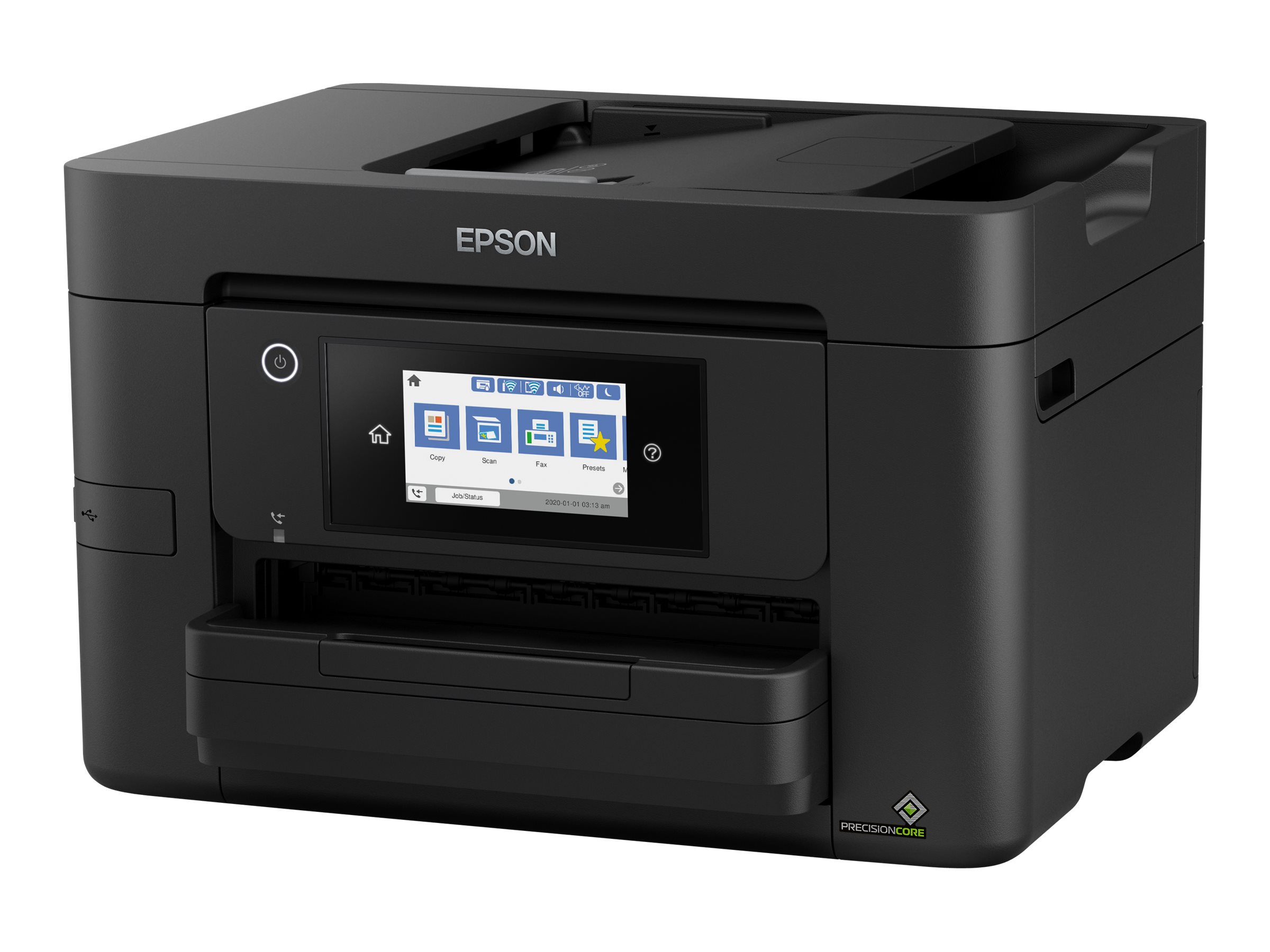 Epson WorkForce Pro WF-4820DWF - Multifunksjonsskriver - farge - ink-jet - A4 (210 x 297 mm) (original) - A4/Legal (medie) - opp til 25 spm (trykking) - 250 ark - 33.6 kbps - USB 2.0, LAN, Wi-Fi(n), USB-vert
