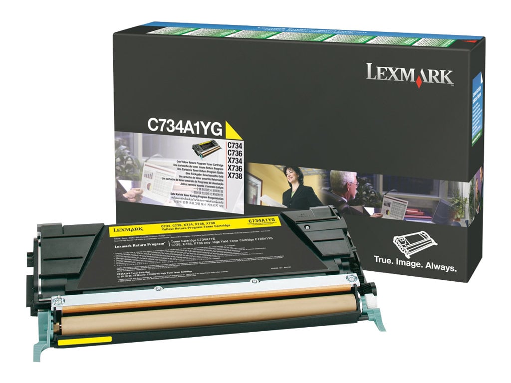 Lexmark Tonerkassett gul 6.000 sider return C734A1YG