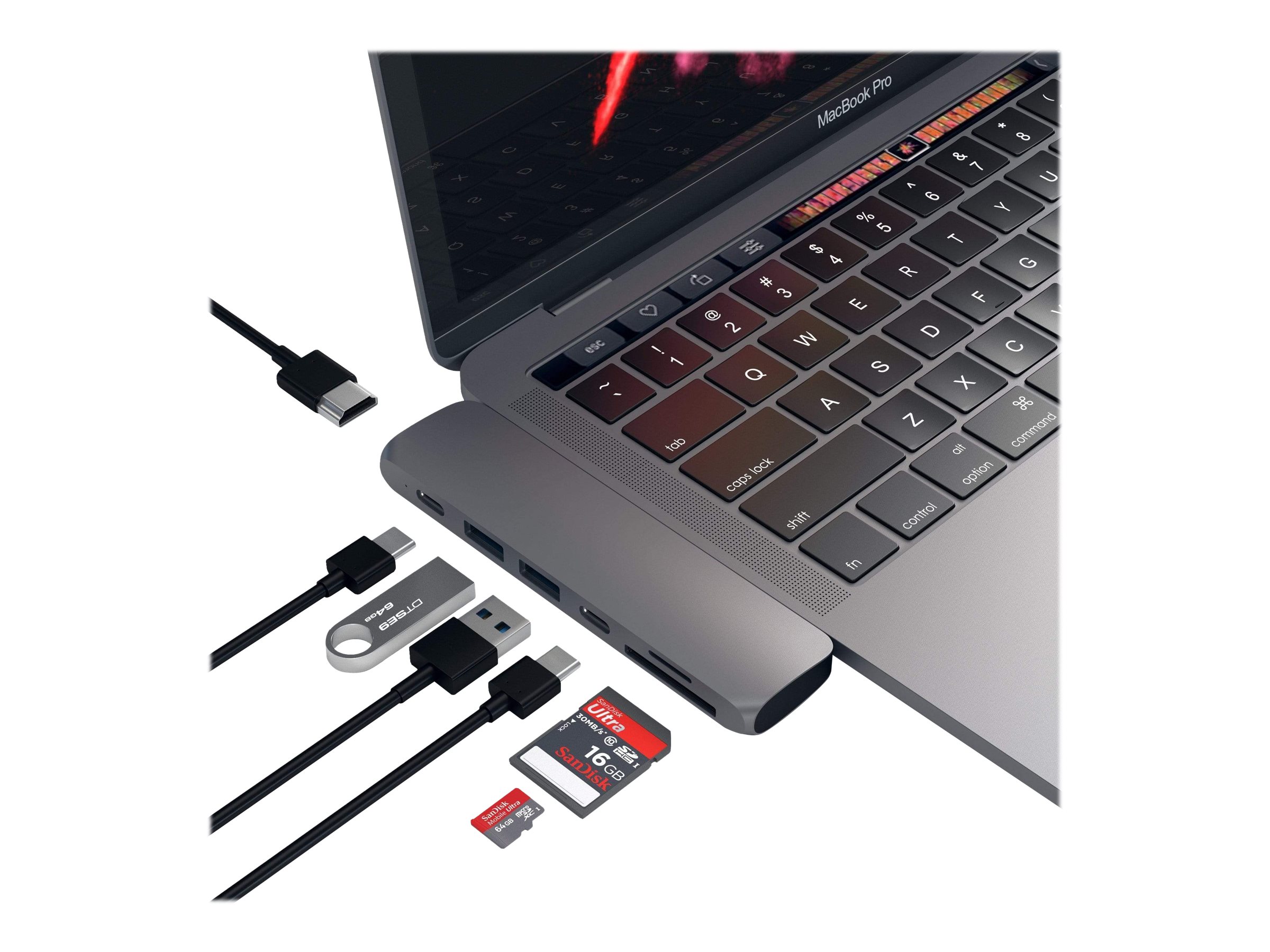 Satechi USB-C Pro Hub Adapter - Grå
