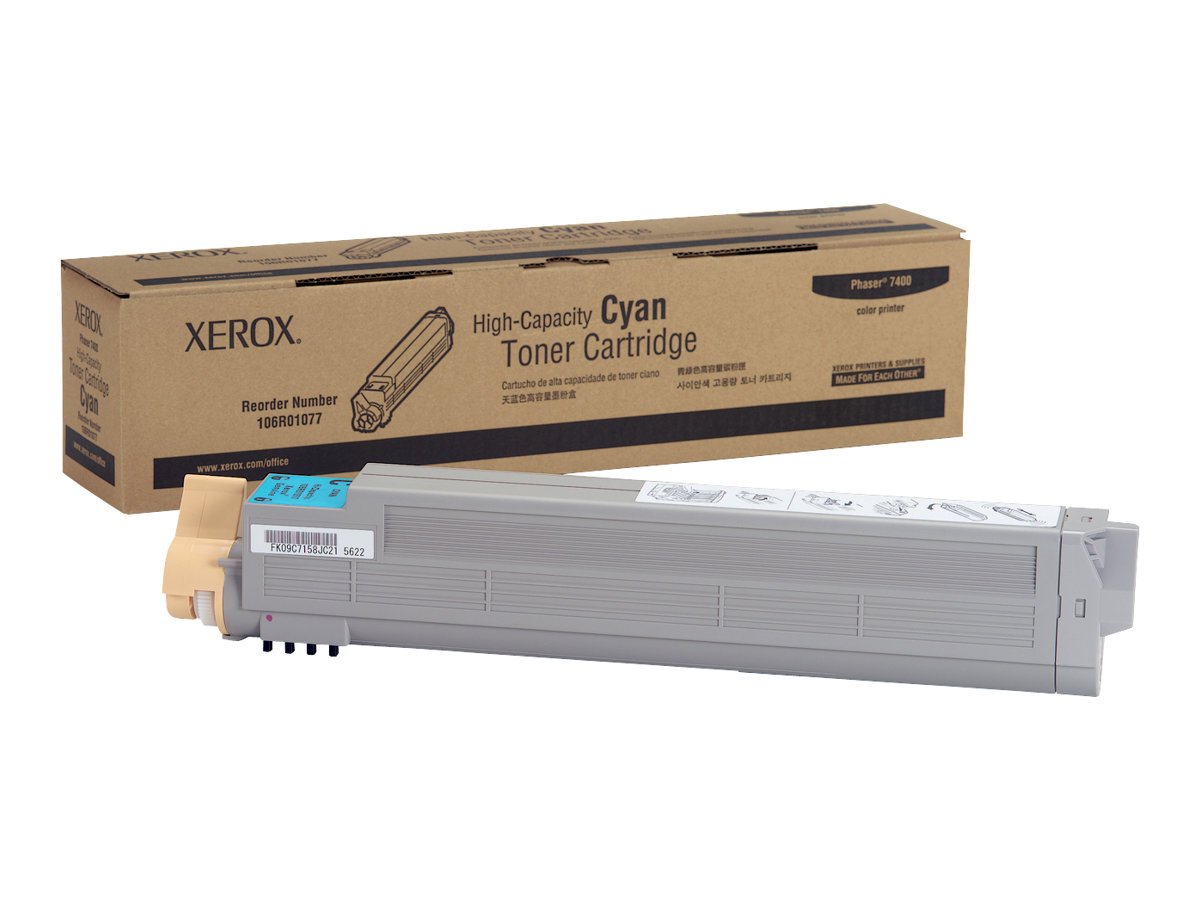 Xerox Tonerkassett cyan Høy Kapasitet 18.000 sider 106R01077