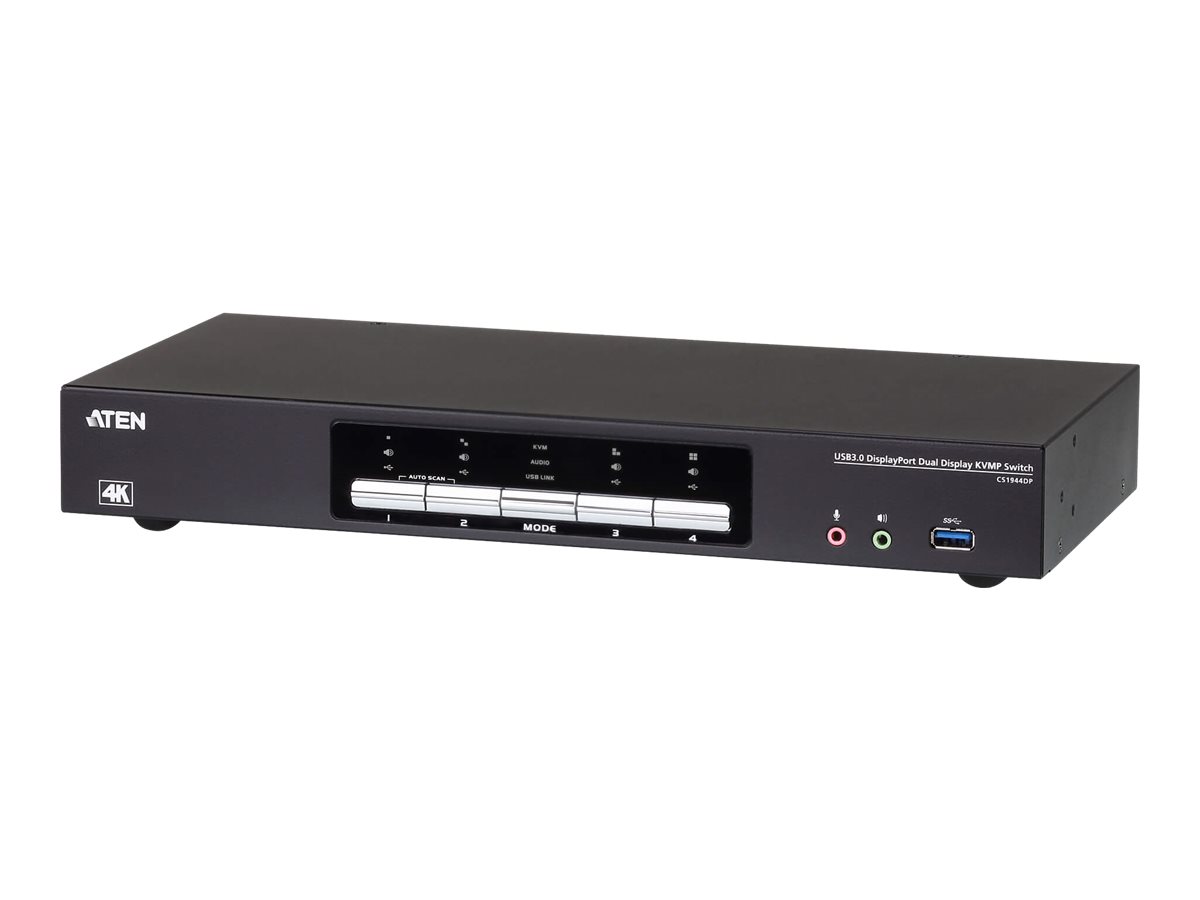 ATEN CS1944DP - KVM / lyd / USB-svitsj - 4 x KVM/lyd - 4 lokalbrukere - stasjonær