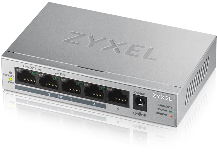 ZyXEL GS1005HP 5-Port GbE Unmanaged PoE+ (60W) Switch